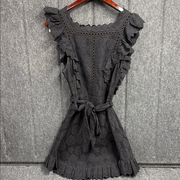 Indikah Dresses & Skirts - Elegant Black Lace Mini Dress
